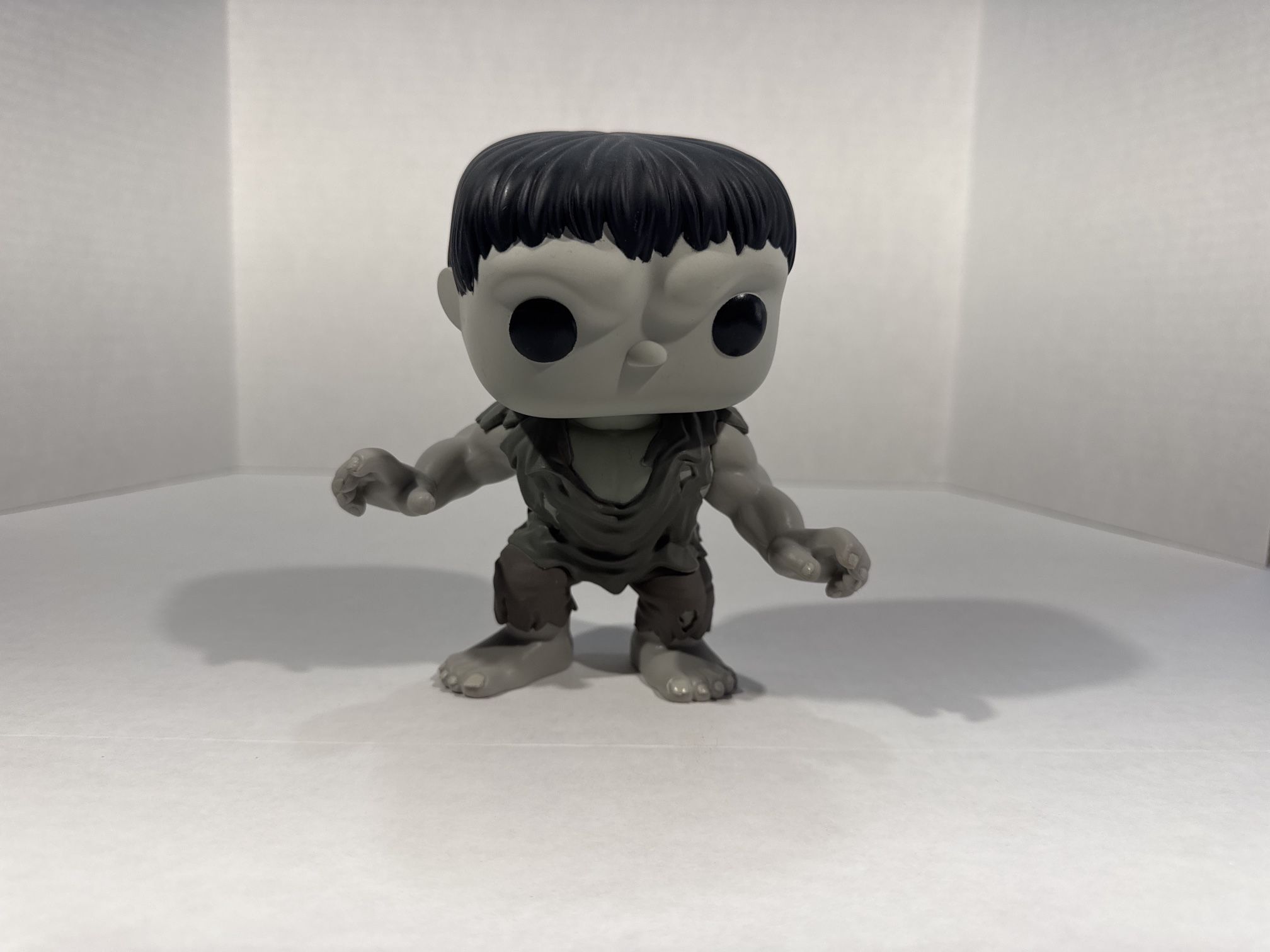 Funko Pop! vinyl figure of The Hulk in black and white