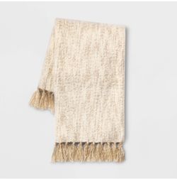 Faux Mohair Stripe Throw Neutral/White - Threshold™