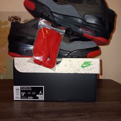 Jordan 4 RM Black/Varsity Red-Anthracite Mens 9.5