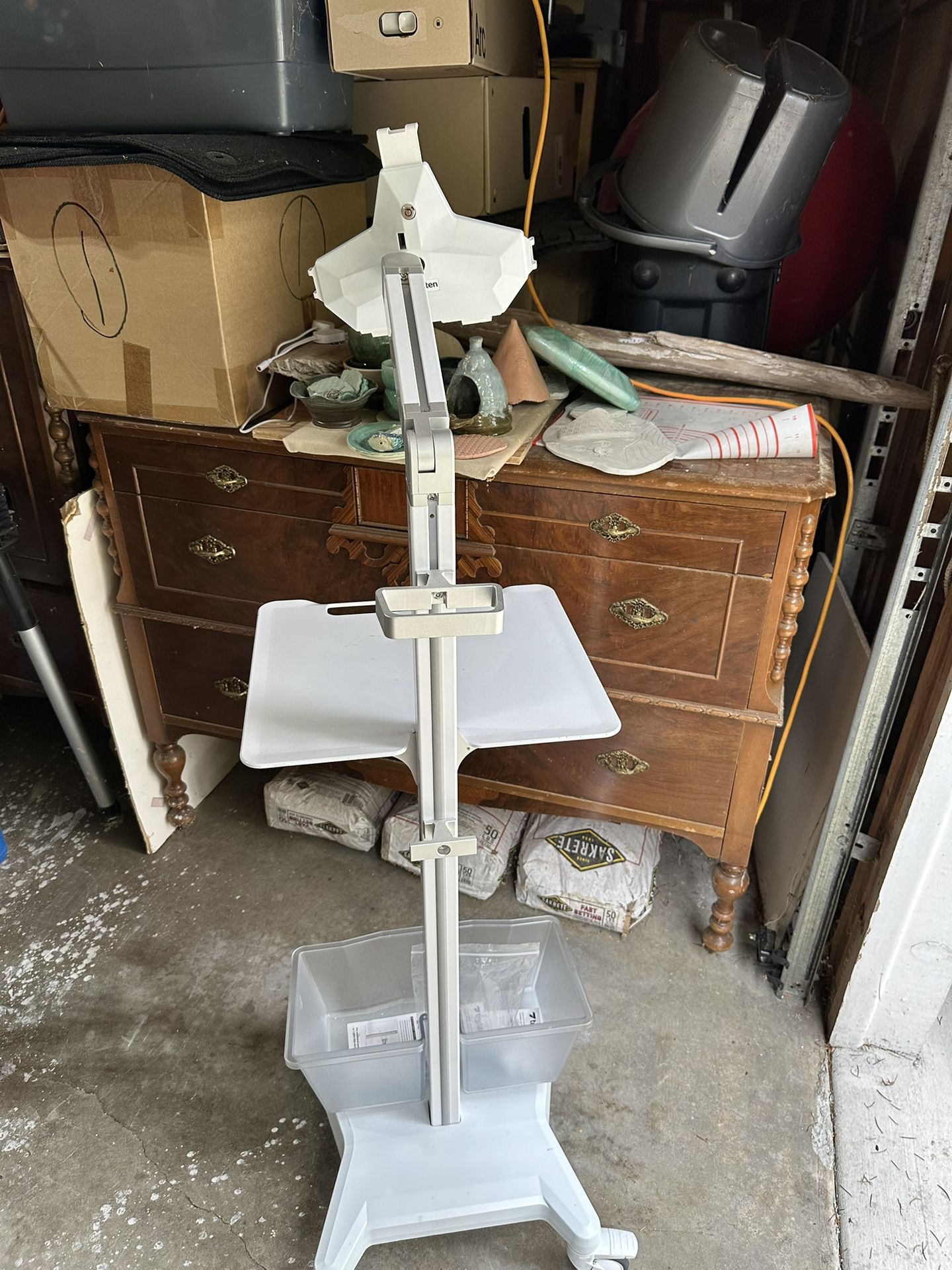 Medical Style Cart With iPad Holder