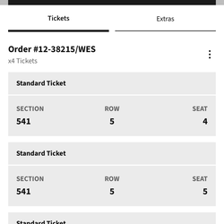 4 tix Bruno mars Inglewood SOFI