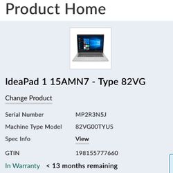 Lenovo Laptop 15in Touchscreen