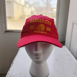 Kansas City Football Red Cap Adjustable 