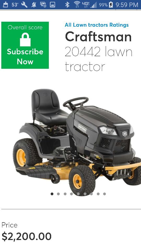 Craftsman Pro Riding mower #20442