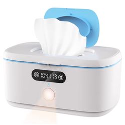 Bellababy Wipe Wamer for Vehicle and Home Use, Baby Wet Wipes Dispenser and Diaper Wipe Warmer with Night Light,Temperature Display,No Need Water and 