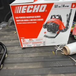 Echo PB-580T 216 MPH 517 CFM 58.2cc Gas 2-Stroke Backpack Leaf Blower with Tube Throttle