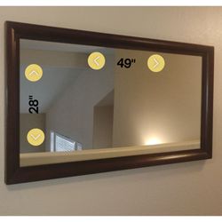 Very Large Beautiful Brown Vertical Mirror