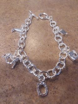 Silver Plated charm bracelet