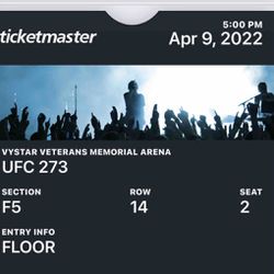 UFC 273 one ticket floor level $1400