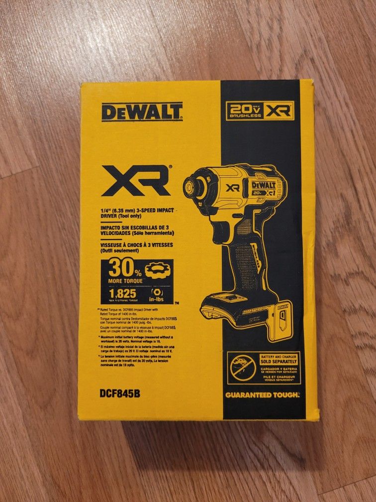 New Dewalt 20v Dcf845 XR Impact Driver Brushless Cordless Tool-only $90 Firm Pickup Only