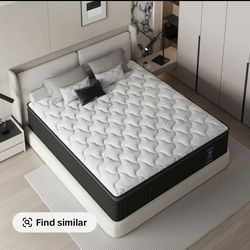 King mattress with topper