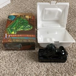 Vintage Avon Decanter Cologne Pedestal Green Full