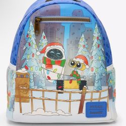 Loungefly Pixar Wall-e And Eve Christmas Holiday Backpack 