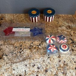Americana Patriotic NWT Candle Set 
