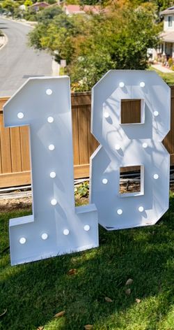 Premium 4ft Light-Up Marquee Numbers 🌟