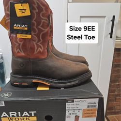 Ariat Steel Toe Work Boots Size 9