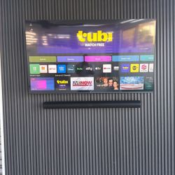 LG TV 65” And 55” Samsung With Wall Mounted 