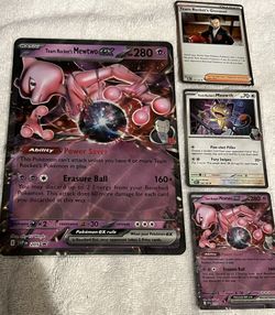 2025 POKEMON 4 TEAM ROCKET’S MEWTWO EX BOX PROMOS