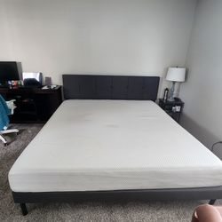 King Size Bed Frame & Mattress – Gently Used