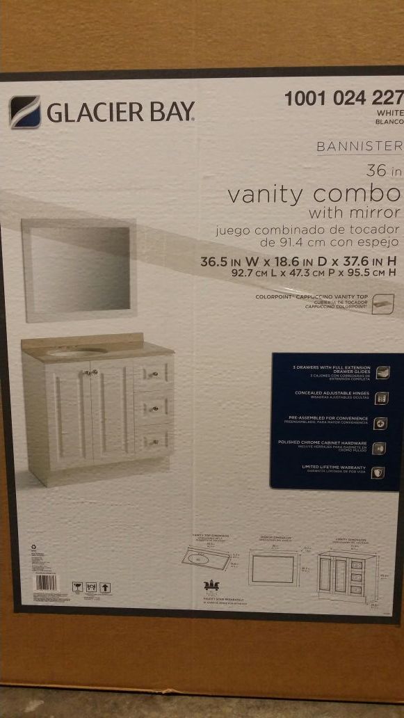 Glacier Bay 36 In Banister Vanity Combo For Stockbridge Ga 219sold