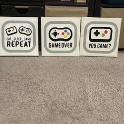 3 Piece Gamer Wall Art