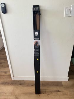 Black Curtain Rod and Curtain