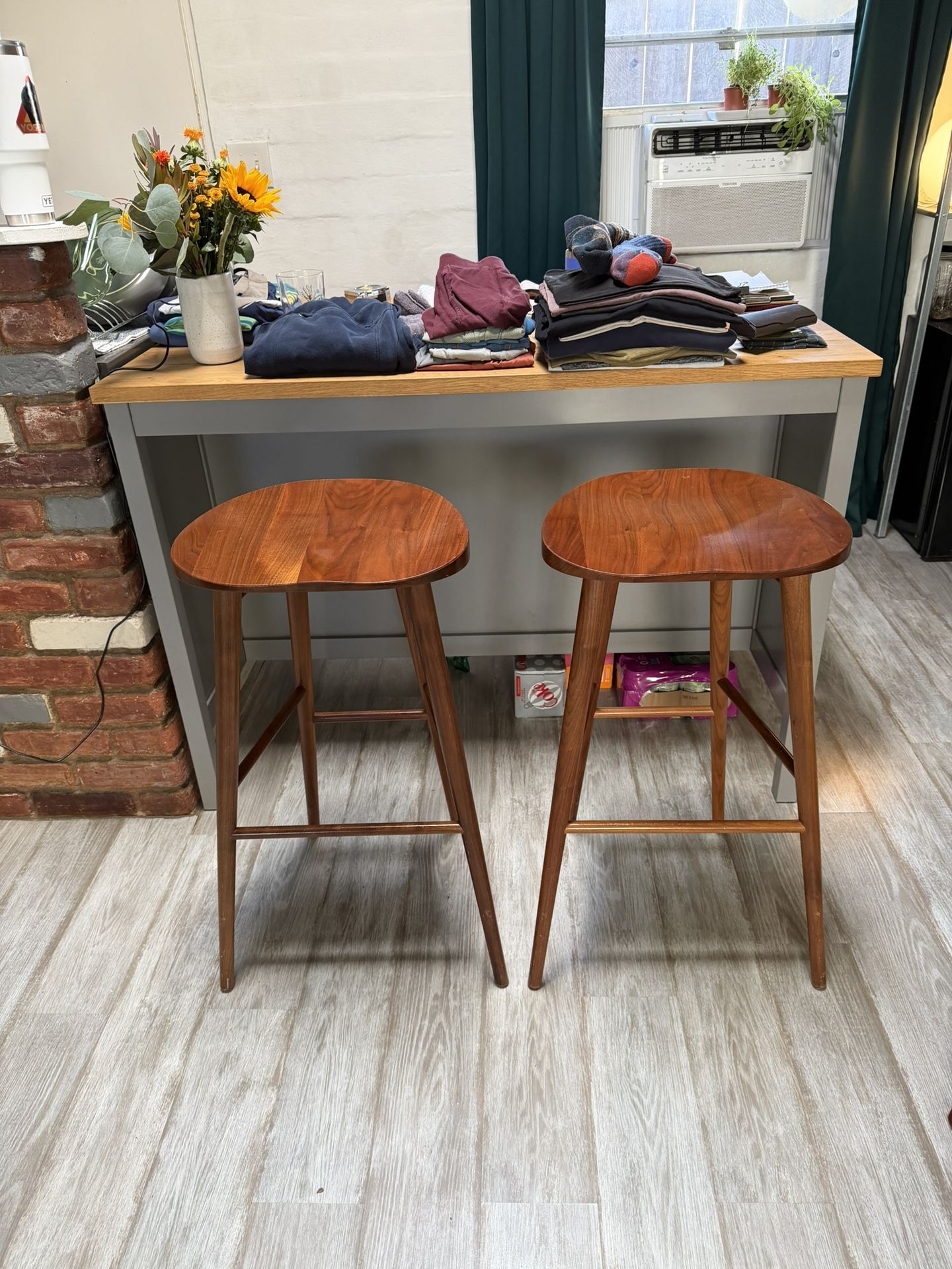 Room And Board Walnut Bar Stool
