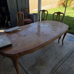 Wooden Table And Chairs
