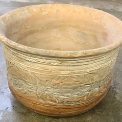 Nice Vintage Terra Cotta Flower Pot, Made In Texas