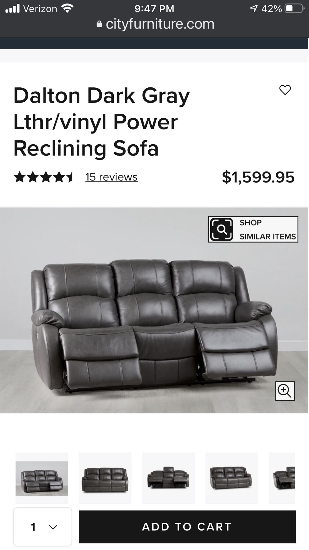Reclining Couch - Power!