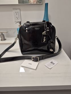 Coach Rogue Cube 20 in black Crinkle. NWT. Never used.
