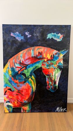 Horse oil painting