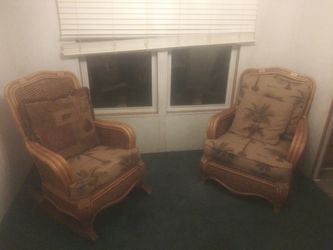 Tigre Wicker Chair and Rocking Chair Set