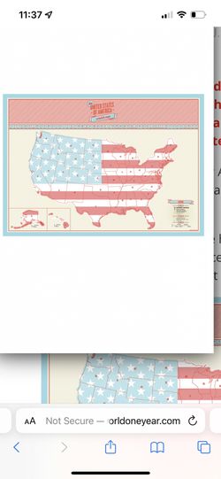 Luckies Of London Scratch Map Of The USA