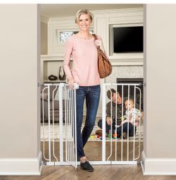 Regalo 36-Inch Extra Tall and 49-Inch-Wide Walk Thru Baby Gate, Includes 4-Inch and 12-inch Extension Kit, 4 Pack of Pressure Mount Kit and 4 Pack of 