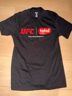 UFC Black T-Shirt with Red Total Wireless Logo size S women
