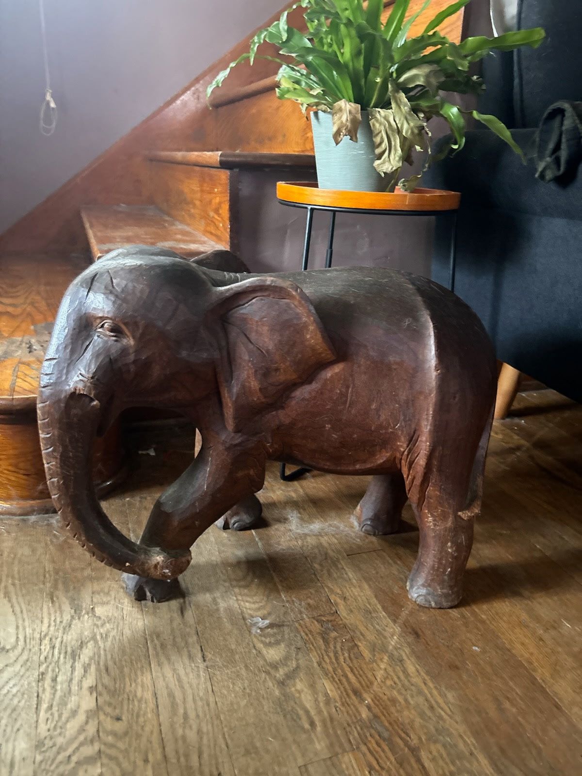 Carved Rosewood, Elephant Statue