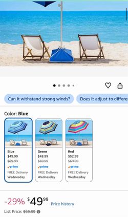 Fisqueen 8FT Large Beach Umbrella with Wind Resistance Sand Anchor Sand Bag, Portable Outdoor Umbrella with UPF50+ UV Protection, Tilt Sun Shelter for