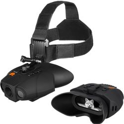Nightfox Swift USB Rechargeable Night Vision Goggles - Head Mounted, Wide Viewing, 1x Magnification, Close Quarters Tactical Infrared Binoculars for A