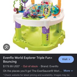 Evenflo World Explorer Triple Fun+ Bouncing