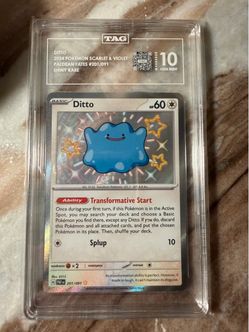Pokemon Ditto Shiny  Paldean Fates SV Tag 10
