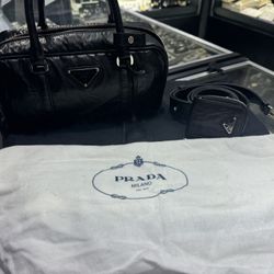 Prada Small antique nappa Leather Bag 