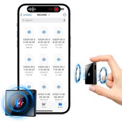 128GB 2-Sided Magnetic Voice Recorder (9000 Hours), Al-Triple Noise Cancelling Recording Device, 90 Days Storage Capacity Voice Activated Recorder