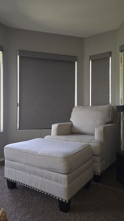 Single sofa with foot rest