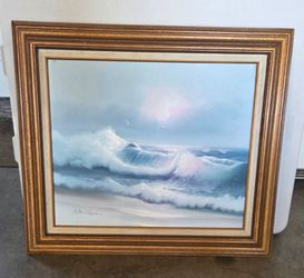 Ocean view canvas painting