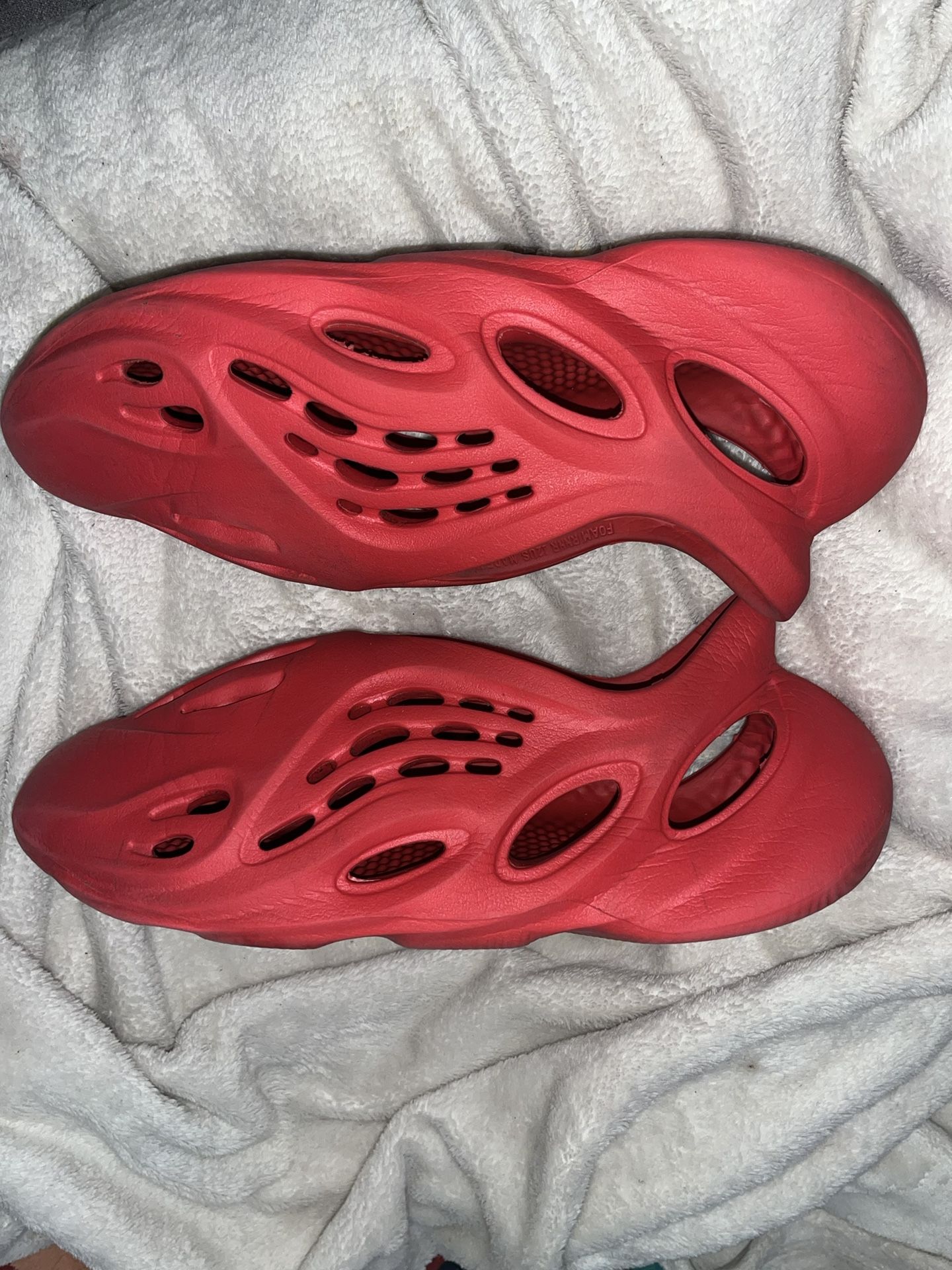Red Yeezy Foam Runners