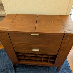 Crate and Barrel Liquor Cabinet 