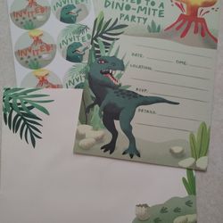 Dino Party Invites (20 Count)