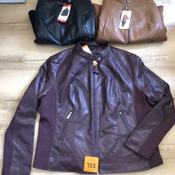 Kenneth Cole New York Faux Leather Jacket 3 Colors, New With Tag $30 Each