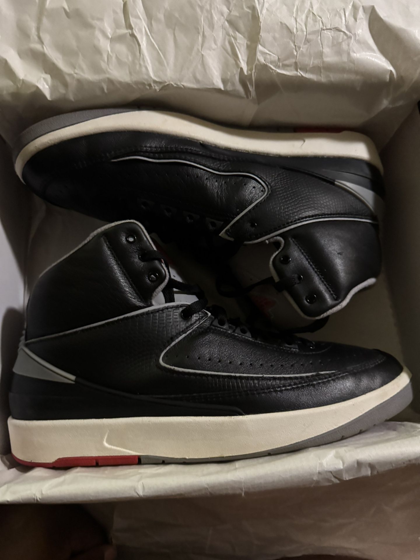 Bundle Deal Jordan 2 Low Cherrywood Still Fresh 9/10 Condition Jordan 2 Black Cement 9/10 Condition Jordan 1 Ship 10/10 Condition All Size 12